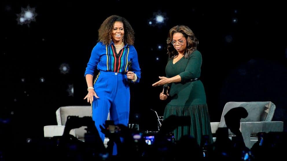 Oprah and Gayle Moderators During Michelle Obama’s The Light We Carry Tour￼